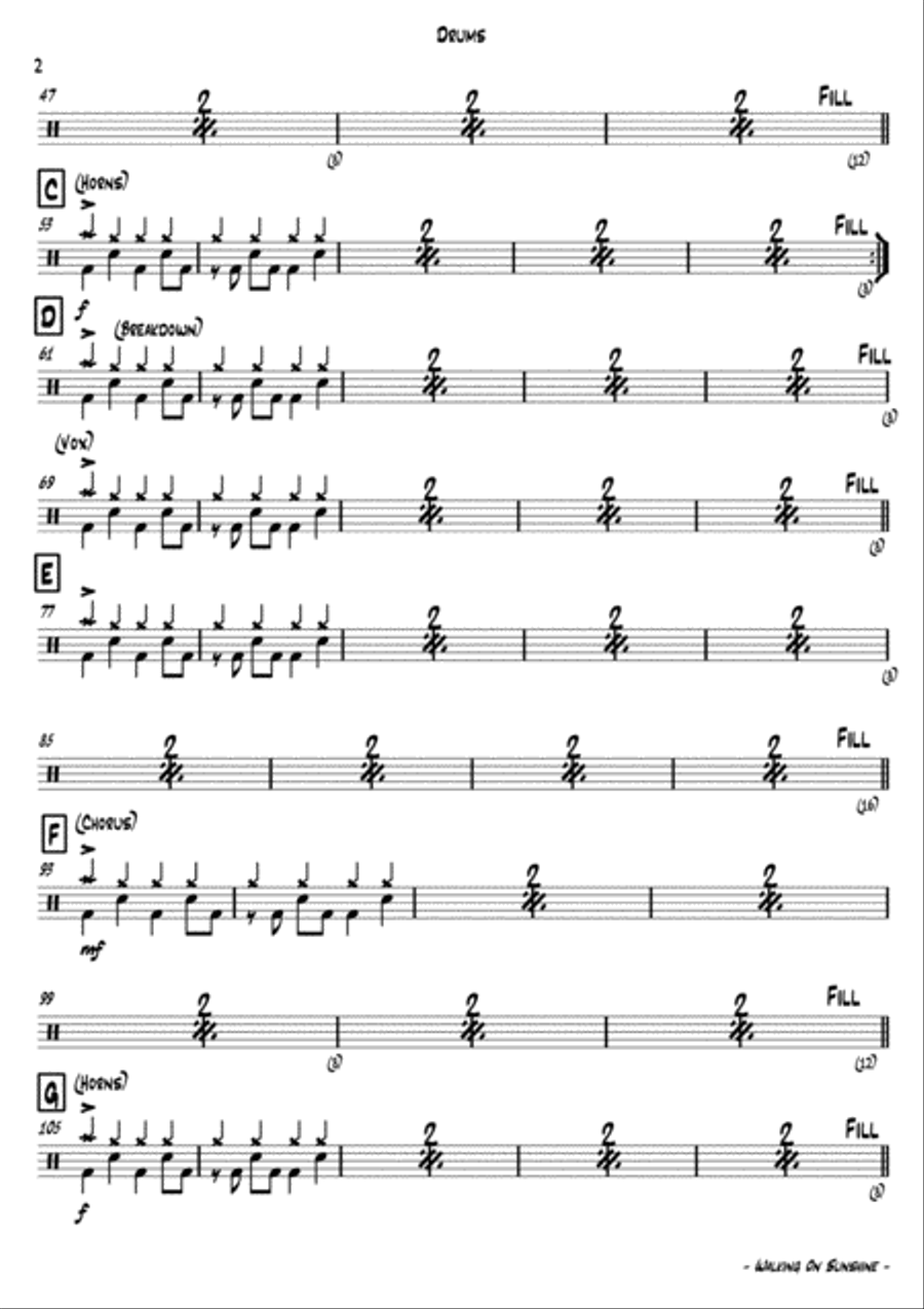 Walking On Sunshine Jazz Ensemble scores gallery preview page 3