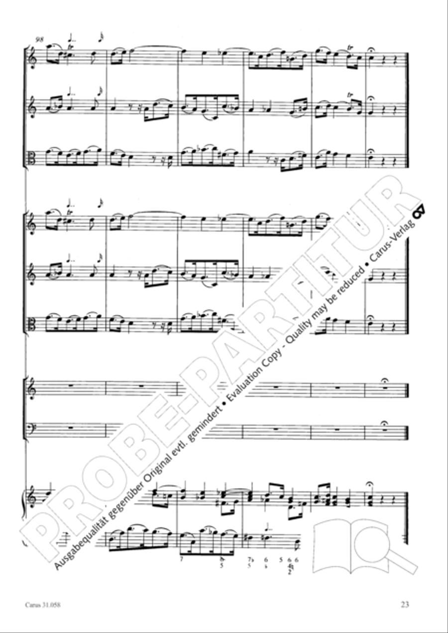 O God, what glut of care and pain (Ach Gott, wie manches Herzeleid) Orchestra scores gallery preview page 24
