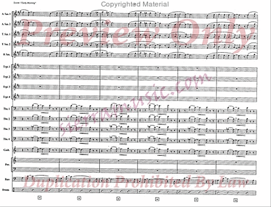 Early Morning (African Sunrise) Big Band scores gallery preview page 3