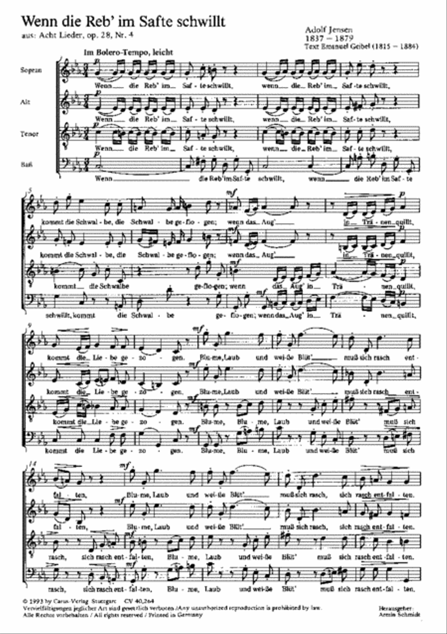 Jensen: Drei Chorlieder Choir scores gallery preview page 1