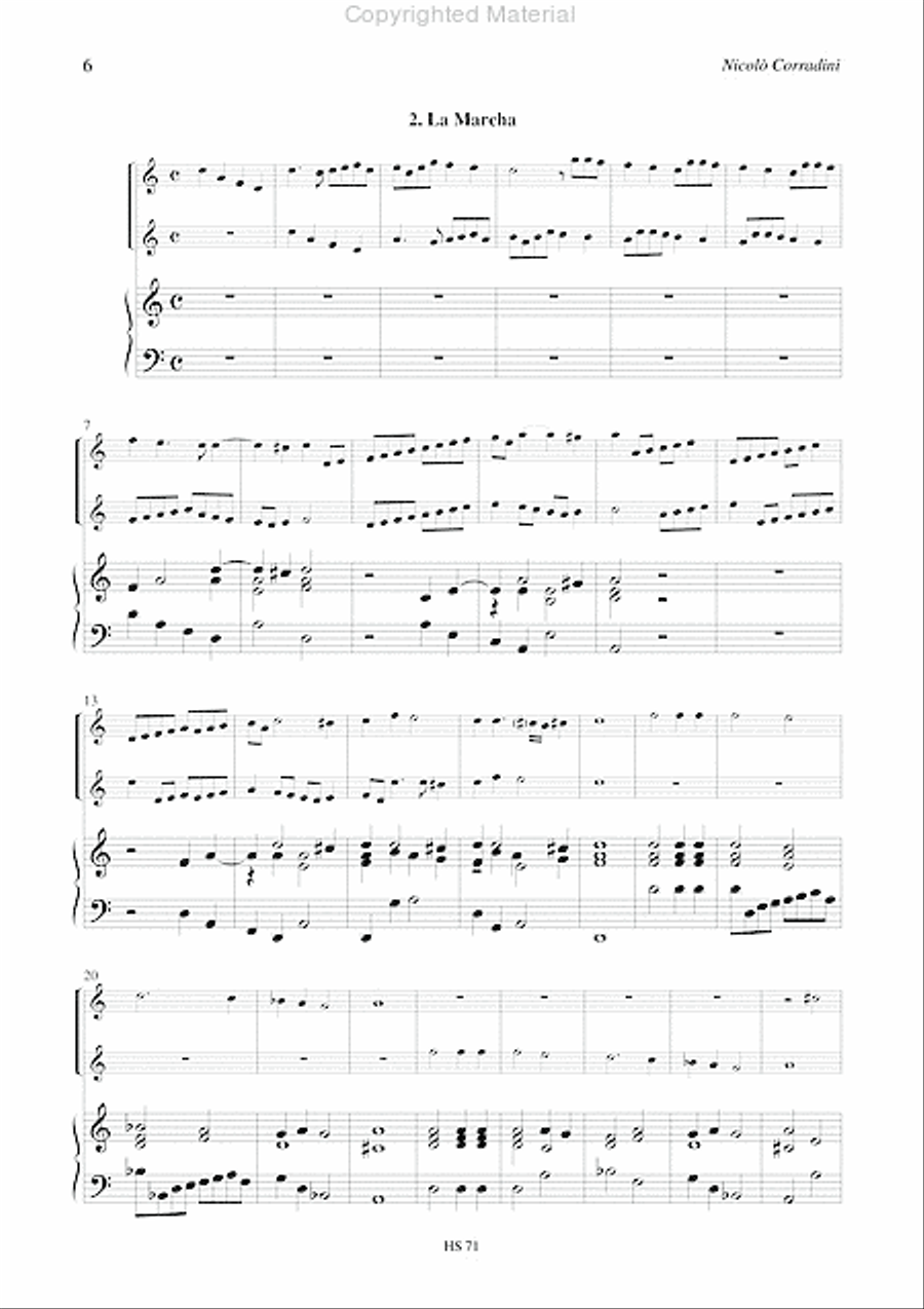 La Golferamma, La Marcha. 2 Instrumental Canzonas for 2 Descant Recorders and Continuo Soprano Recorder scores gallery preview page 3