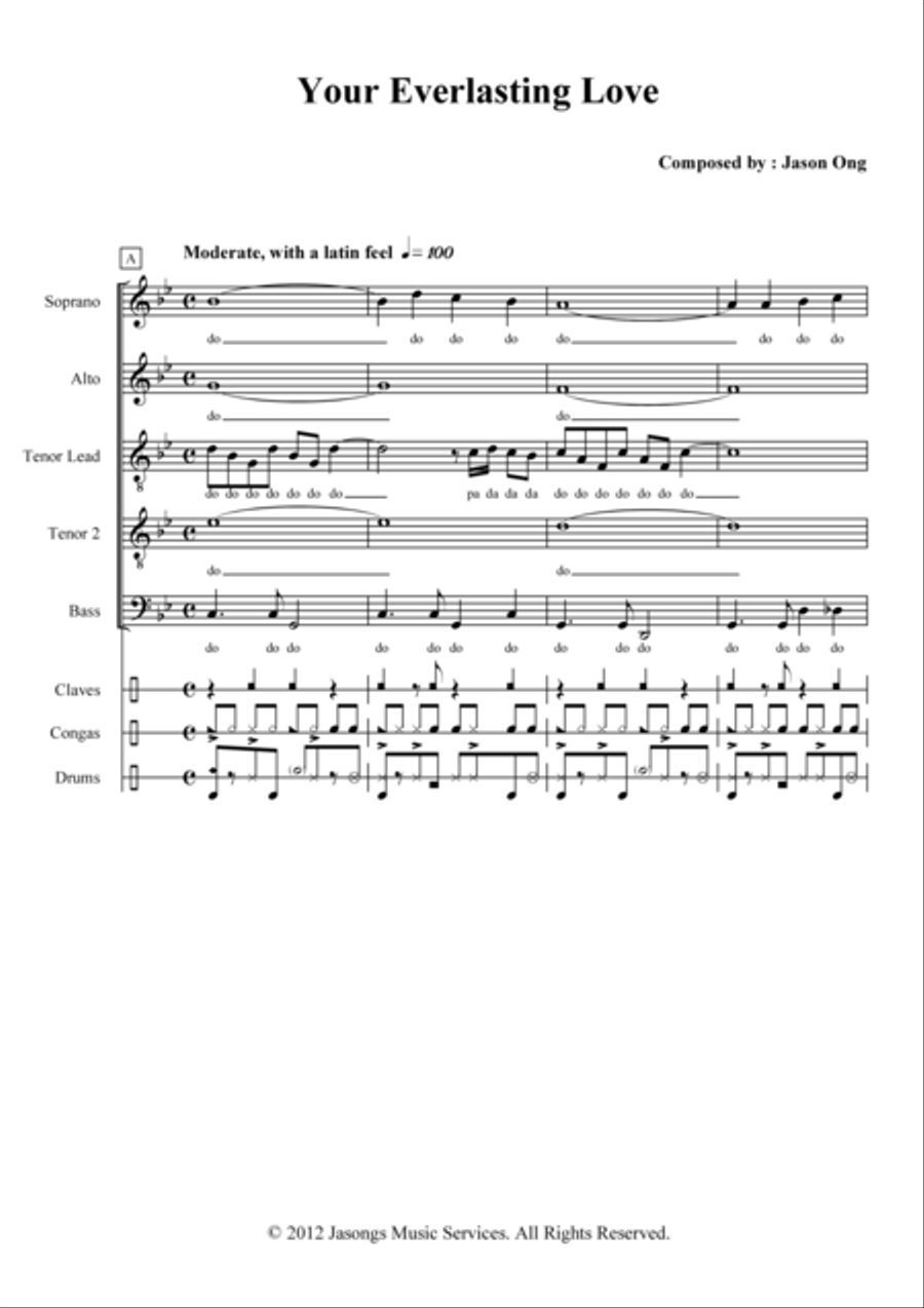 Your Everlasting Love Your Everlasting Love Divisi scores gallery preview page 1