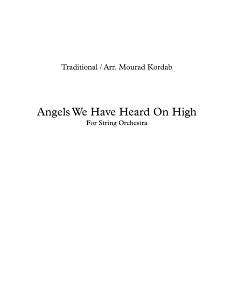 Angels We Have Heard On High (String Orchestra) String Orchestra scores gallery preview page 1