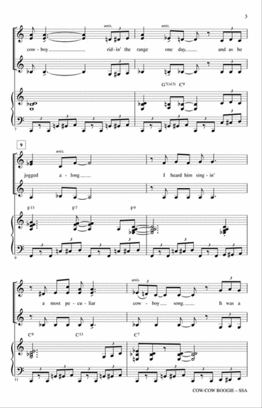 Cow-Cow Boogie SSA scores gallery preview page 3