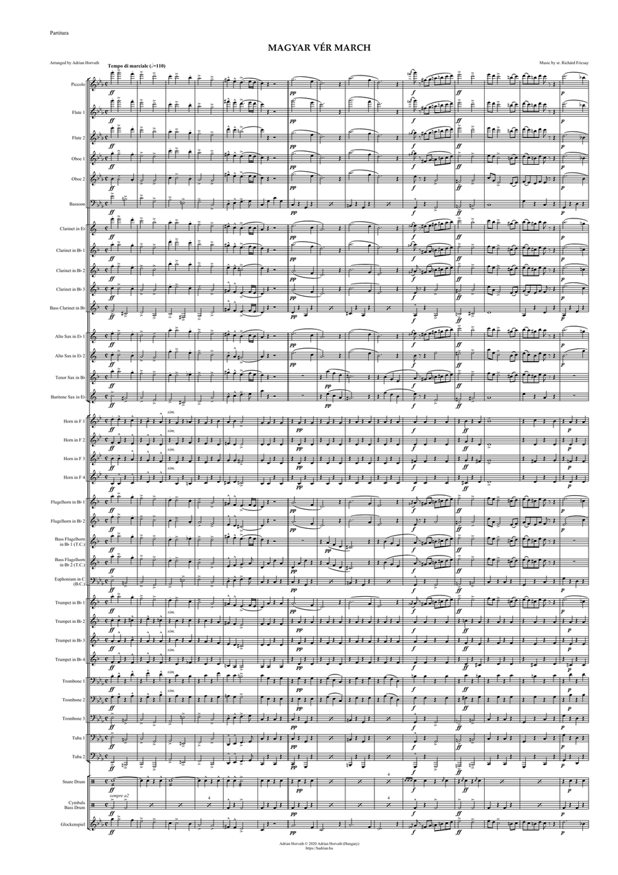 Magyar vér March Concert Band scores gallery preview page 3