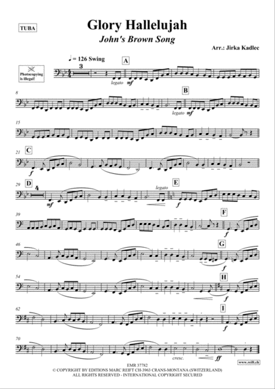 Glory Hallelujah Tuba scores gallery preview page 2