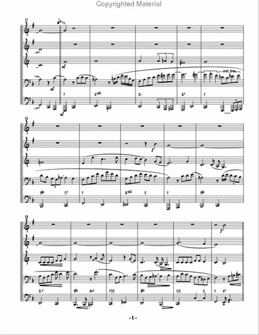 Swing Low, Sweet Chariot Brass Quintet scores gallery preview page 2