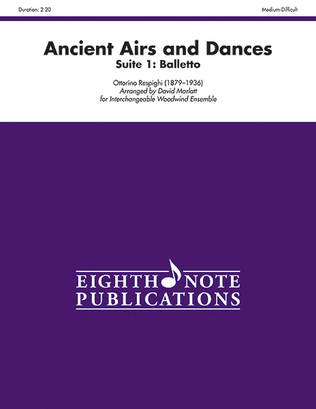 Book cover for Ancient Airs and Dances, Suite 1 Balletto