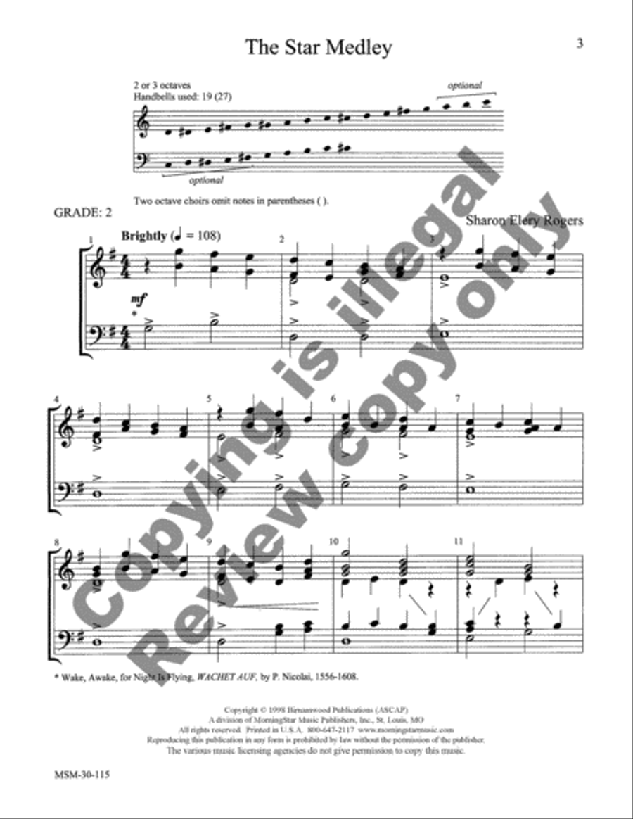The Star Medley Handbell Choir scores gallery preview page 7