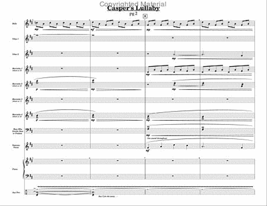 Casper's Lullaby Percussion Ensemble scores gallery preview page 3