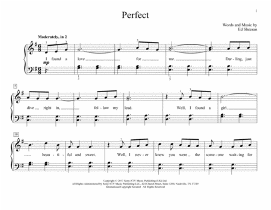Perfect Piano scores gallery preview page 1