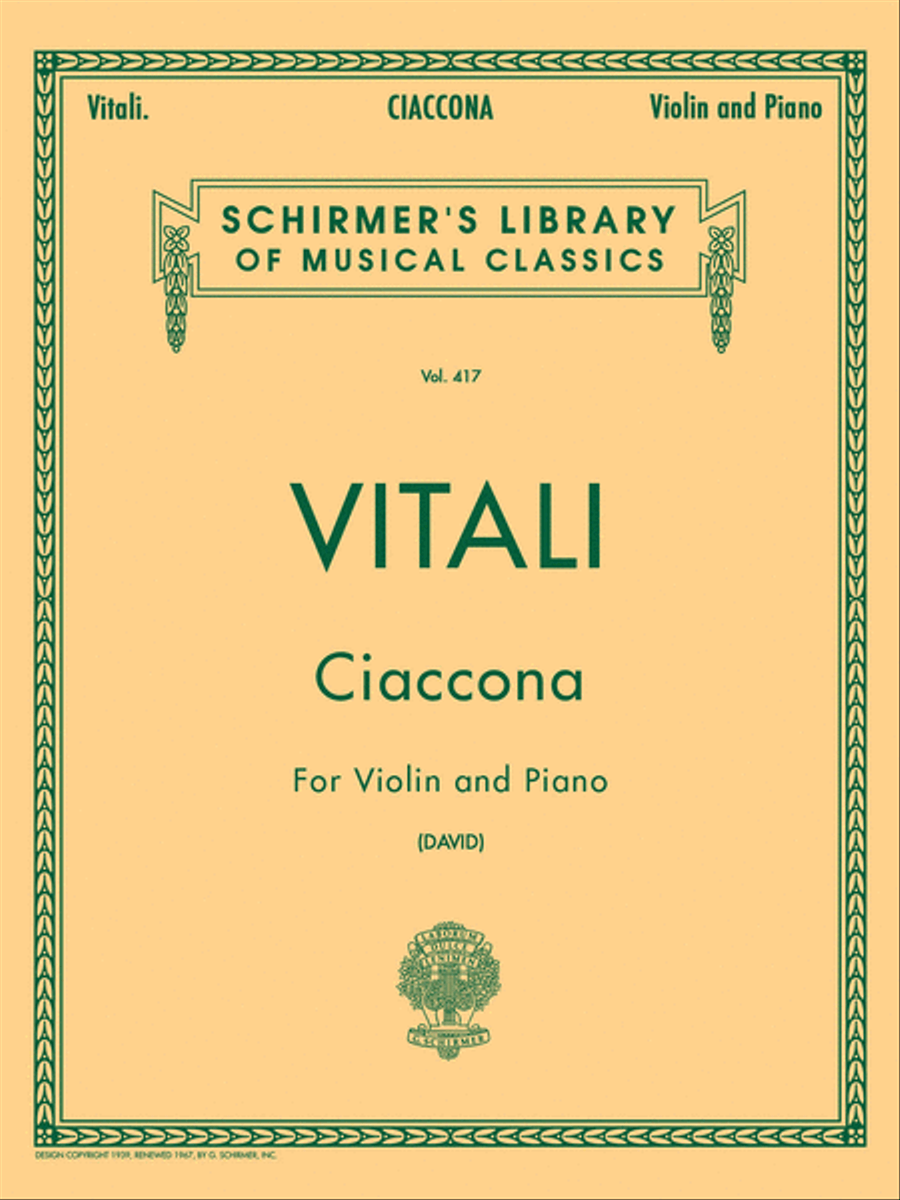 Ciaccona Ciaccona Violin Solo scores gallery preview page 1