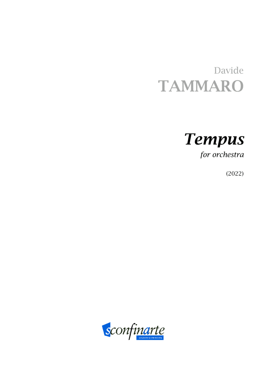 Davide Tammaro: TEMPUS per orchestra (ES-22-056) - Score Only Full Orchestra scores gallery preview page 1