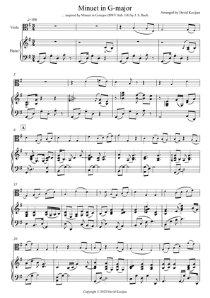 Minuet in G-major - EASY (viola & piano)