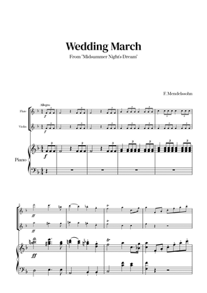 Felix Mendelssohn - Wedding March (F major) (for Flute and Violin)