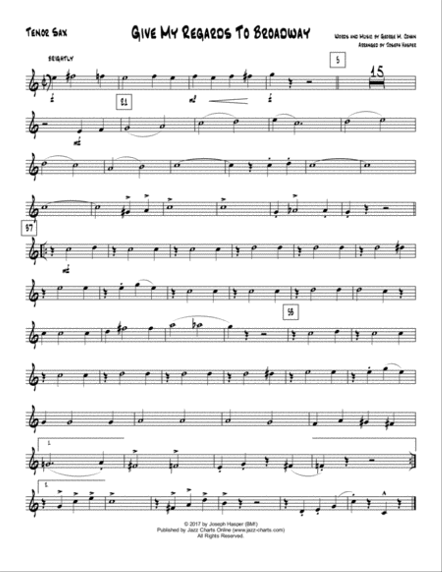 Give My Regards To Broadway (Jazz Combo) Jazz Ensemble scores gallery preview page 4