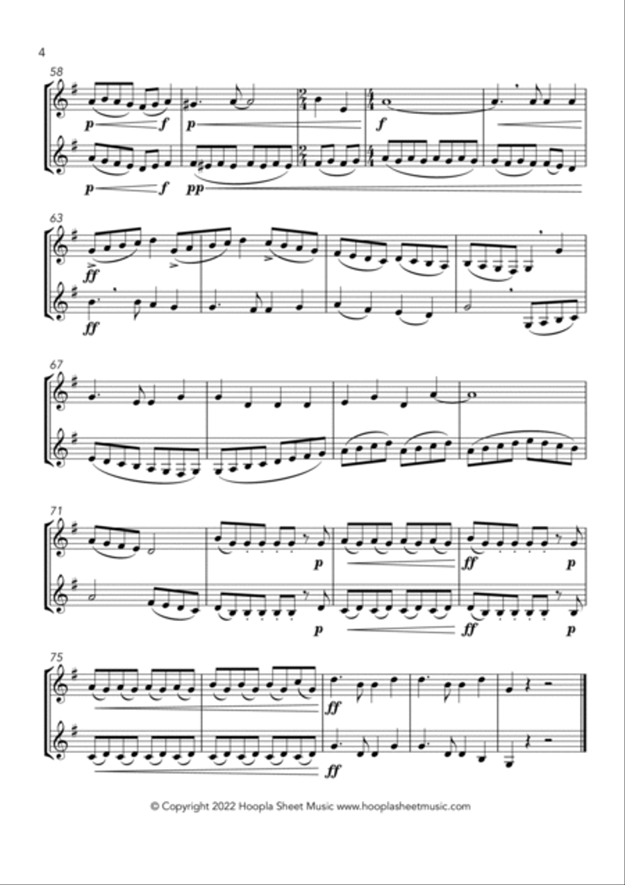 America the Beautiful (Fantasy) Brass Duet scores gallery preview page 4