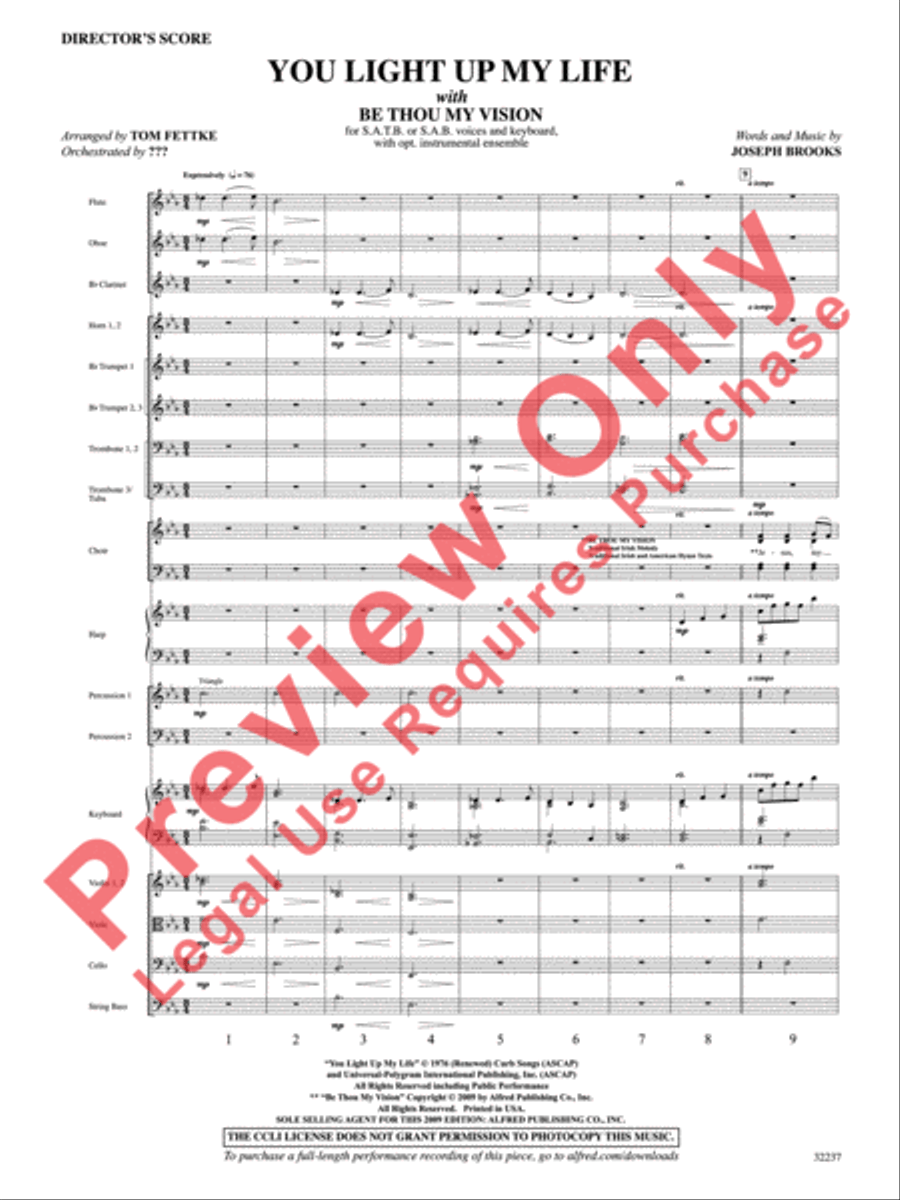 You Light Up My Life Choir scores gallery preview page 2