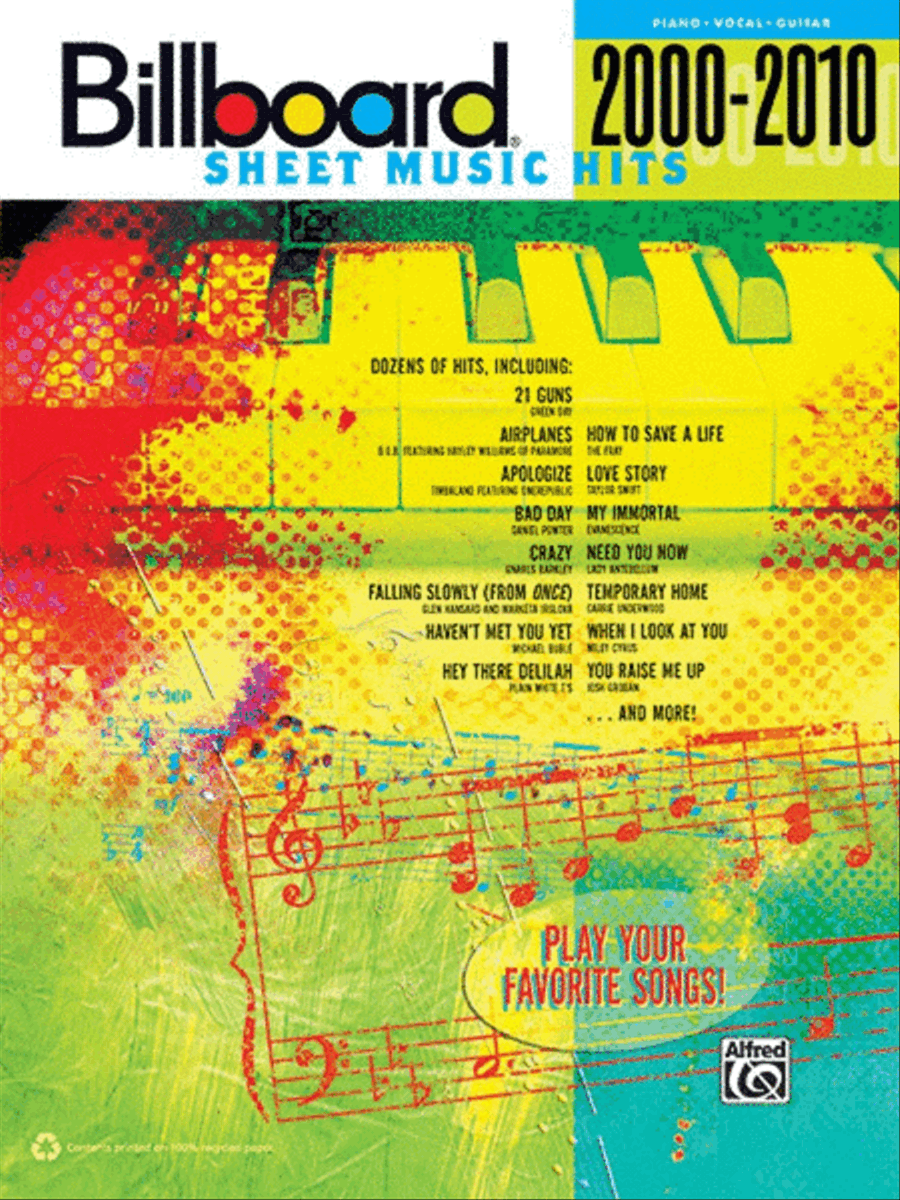 Billboard Sheet Music Hits 2000 - 2010 (Piano / Vocal / Guitar) Piano, Vocal, Guitar scores gallery preview page 1