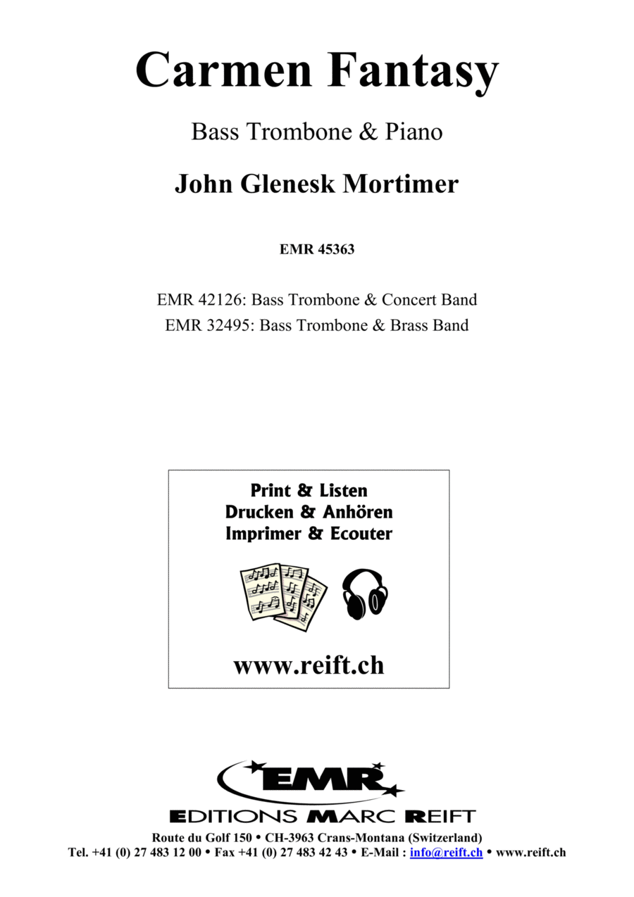 Carmen Fantasy Trombone scores gallery preview page 1