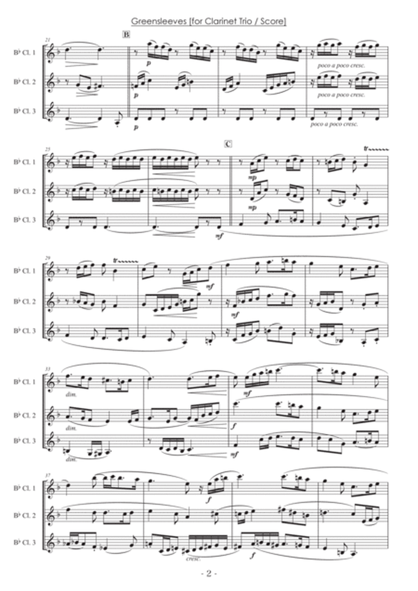 Greensleeves [Flute Trio] - Score Only image number null