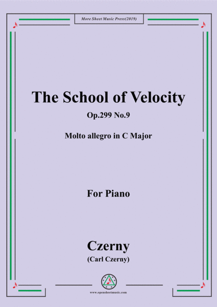 Czerny-The School of Velocity,Op.299 No.9,Molto allegro in C Major,for Piano image number null