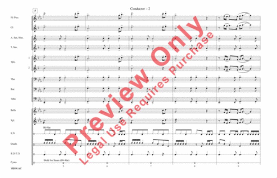 Gonna Fly Now (Theme from Rocky) Marching Band scores gallery preview page 3