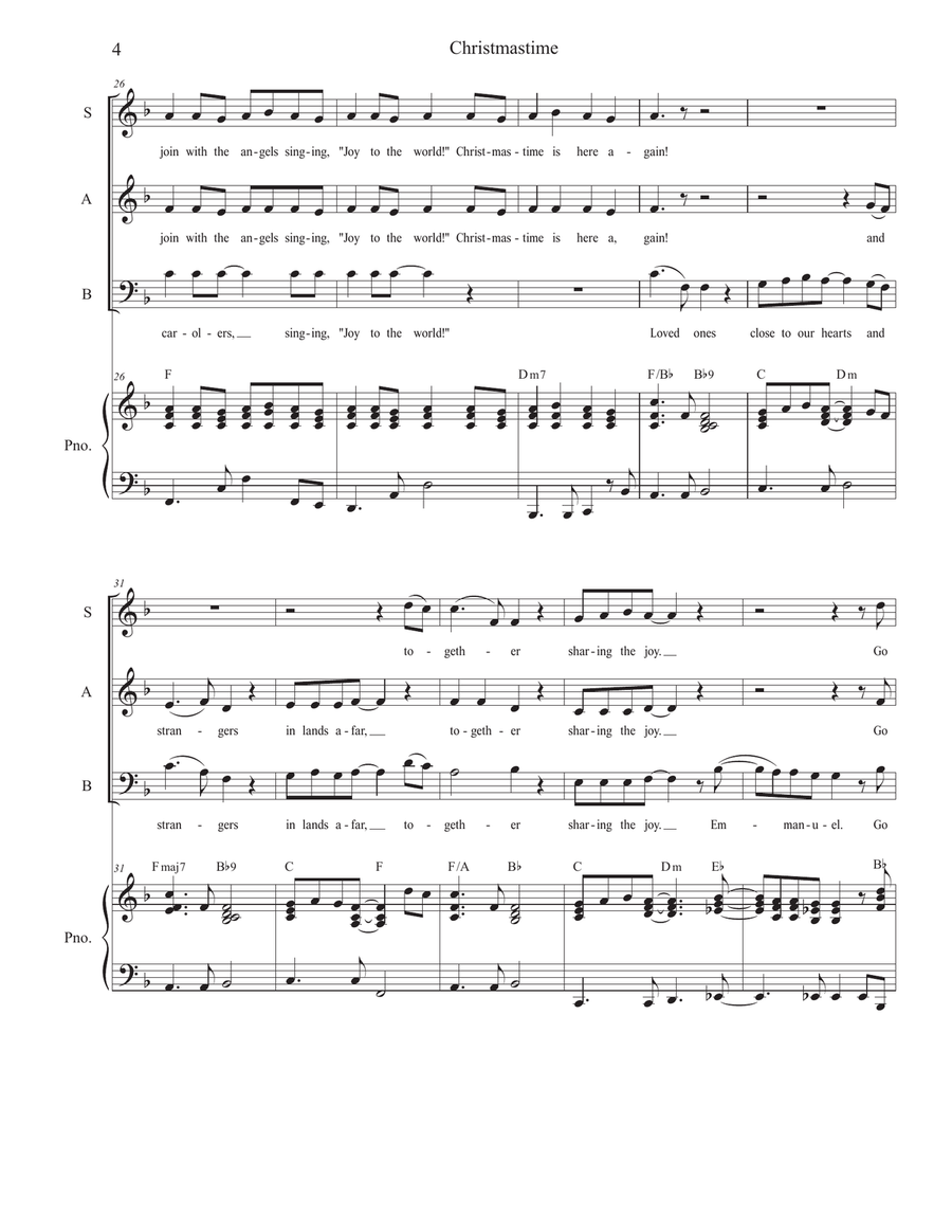 Christmastime Piano, Vocal scores gallery preview page 4