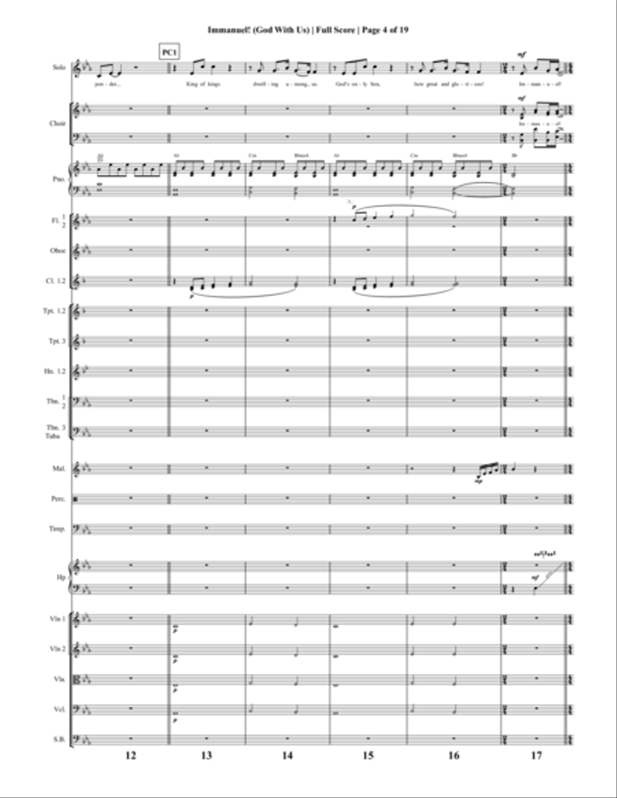Immanuel! (God With Us) - Anthem - Full Orchestration Full Orchestra scores gallery preview page 4