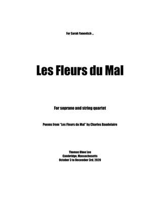 Les Fleurs du Mal (2020) for soprano and string quartet
