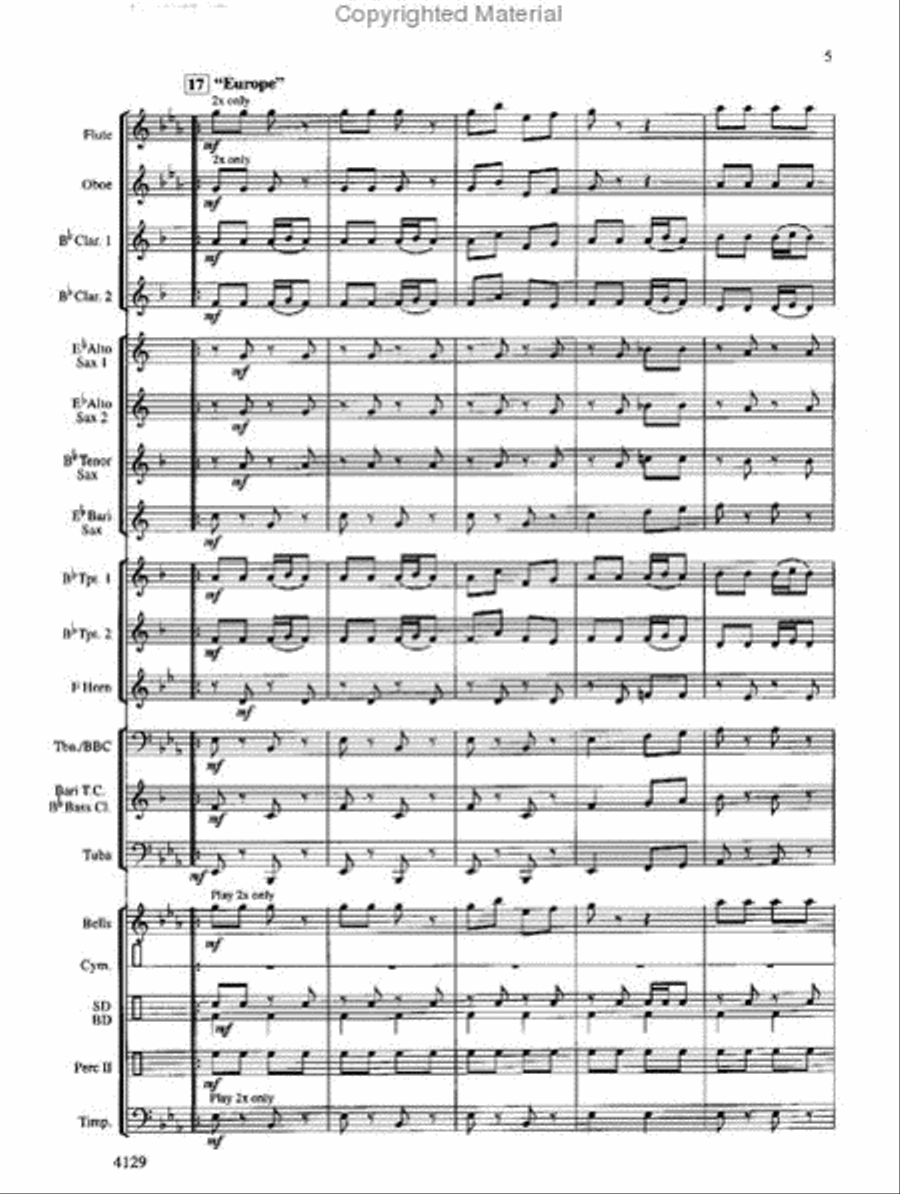 Jingle Bells Around the World Concert Band scores gallery preview page 5