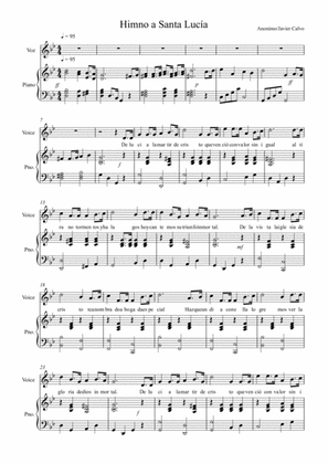Himno a Santa Lucía (Piano)