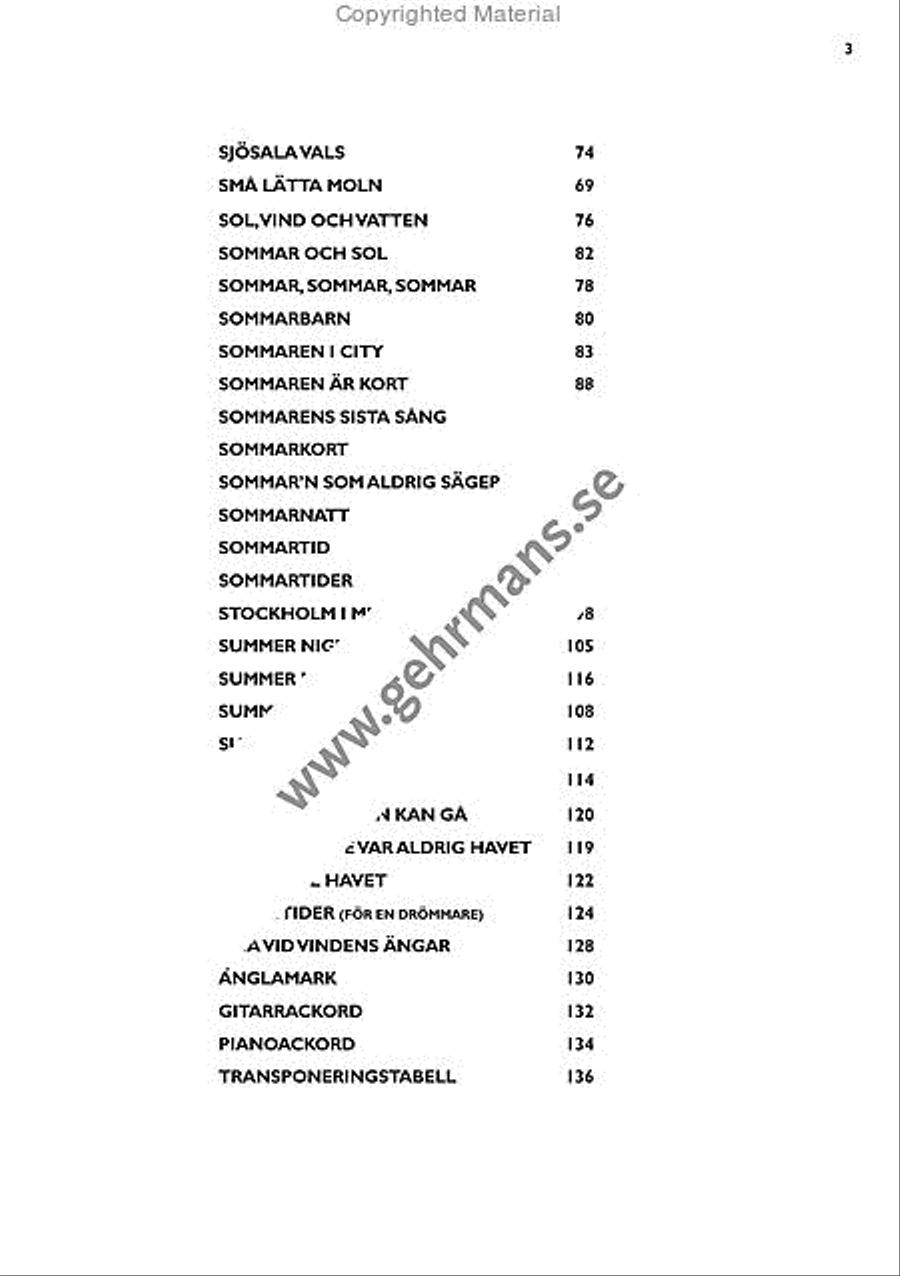 Sommarpop Sommarpop Piano, Vocal, Guitar scores gallery preview page 4