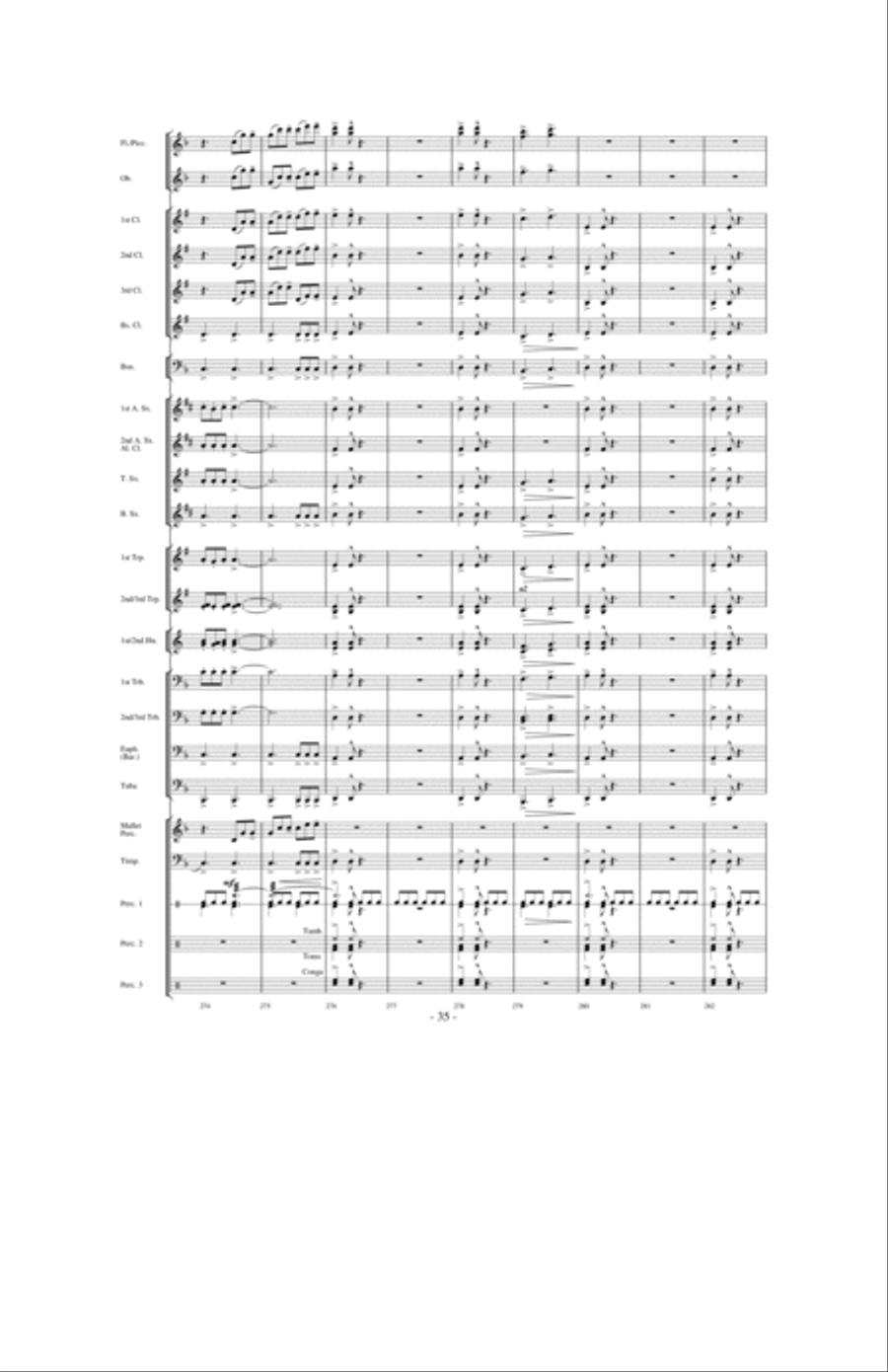 Dragons Fly on the Winds of Time Concert Band scores gallery preview page 34