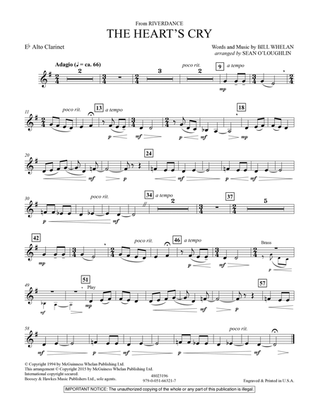 The Heart's Cry (from Riverdance) - Eb Alto Clarinet