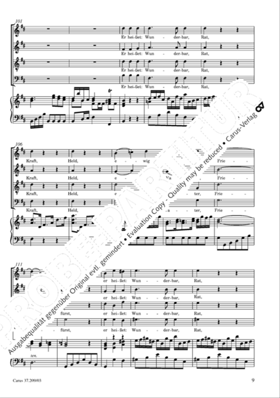 For us a child is born (Uns ist ein Kind geboren) STB scores gallery preview page 10