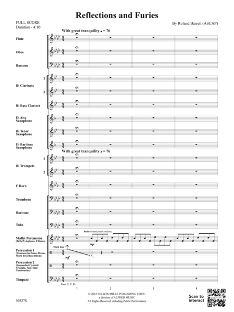 Reflections and Furies: Score Concert Band scores gallery preview page 3