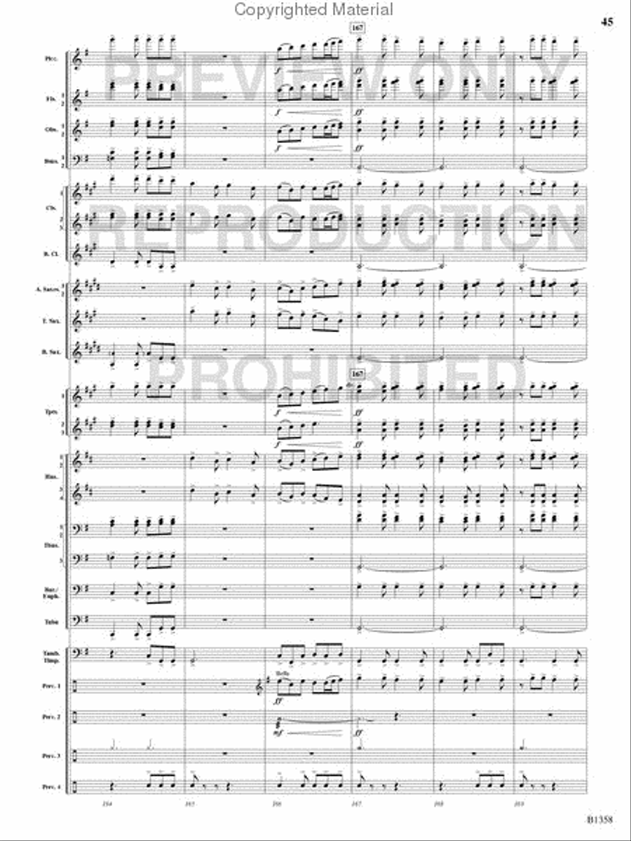Three Celtic Dances Concert Band scores gallery preview page 44