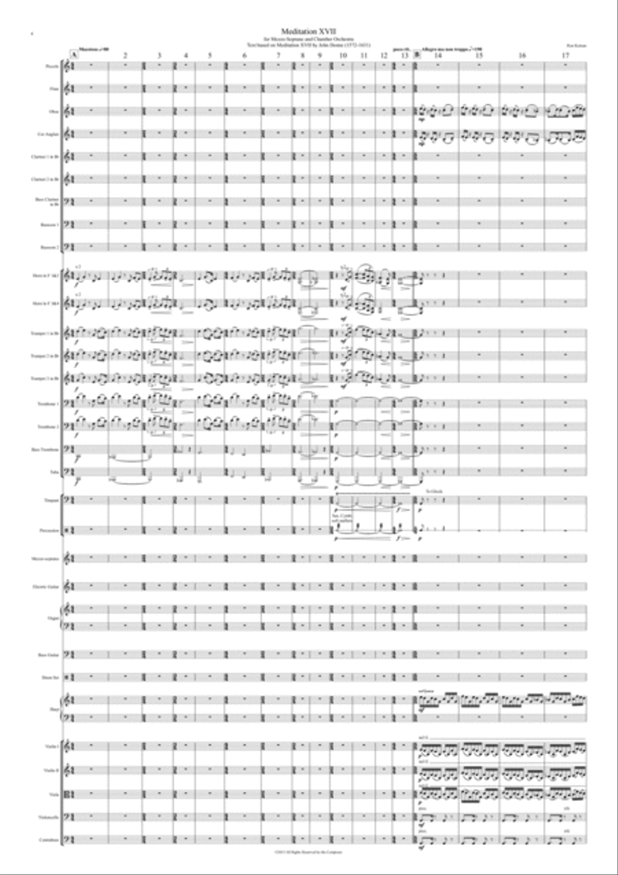 Meditation XVII - Full Score Chamber Orchestra scores gallery preview page 4