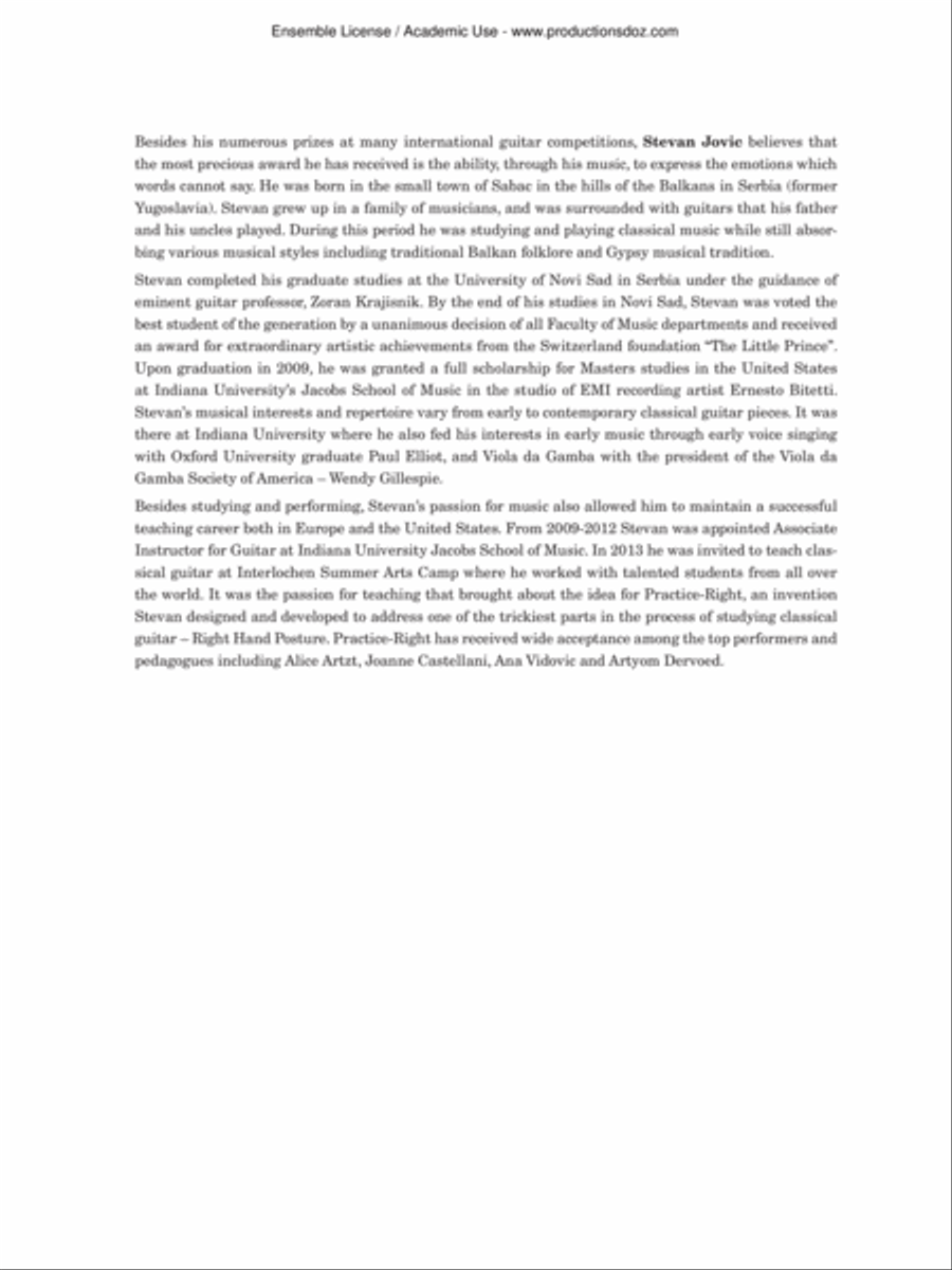 Balkan Capriccio Classical Guitar scores gallery preview page 2