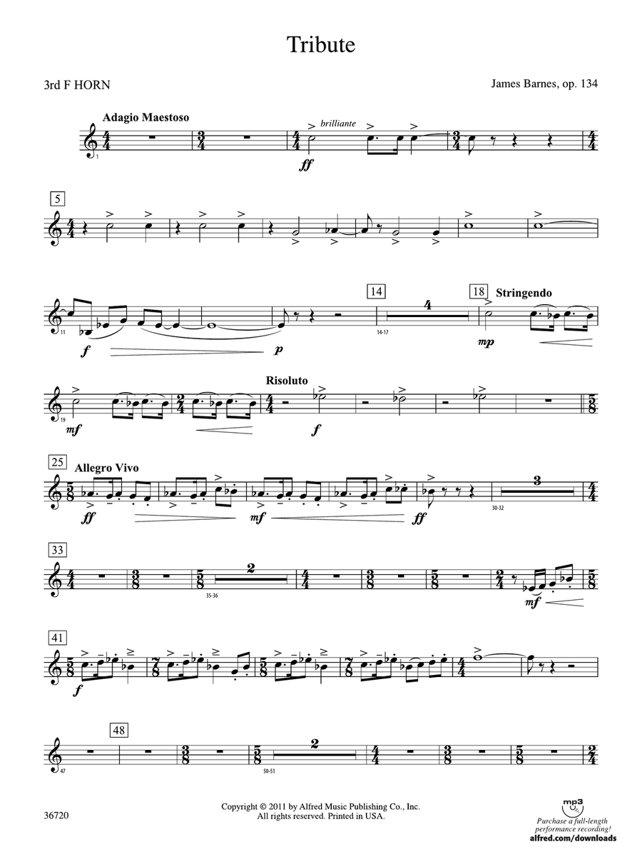 Tribute: 3rd F Horn