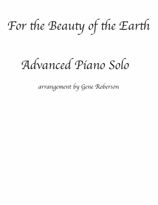 Book cover for For the Beauty of the Earth Piano Solo advanced
