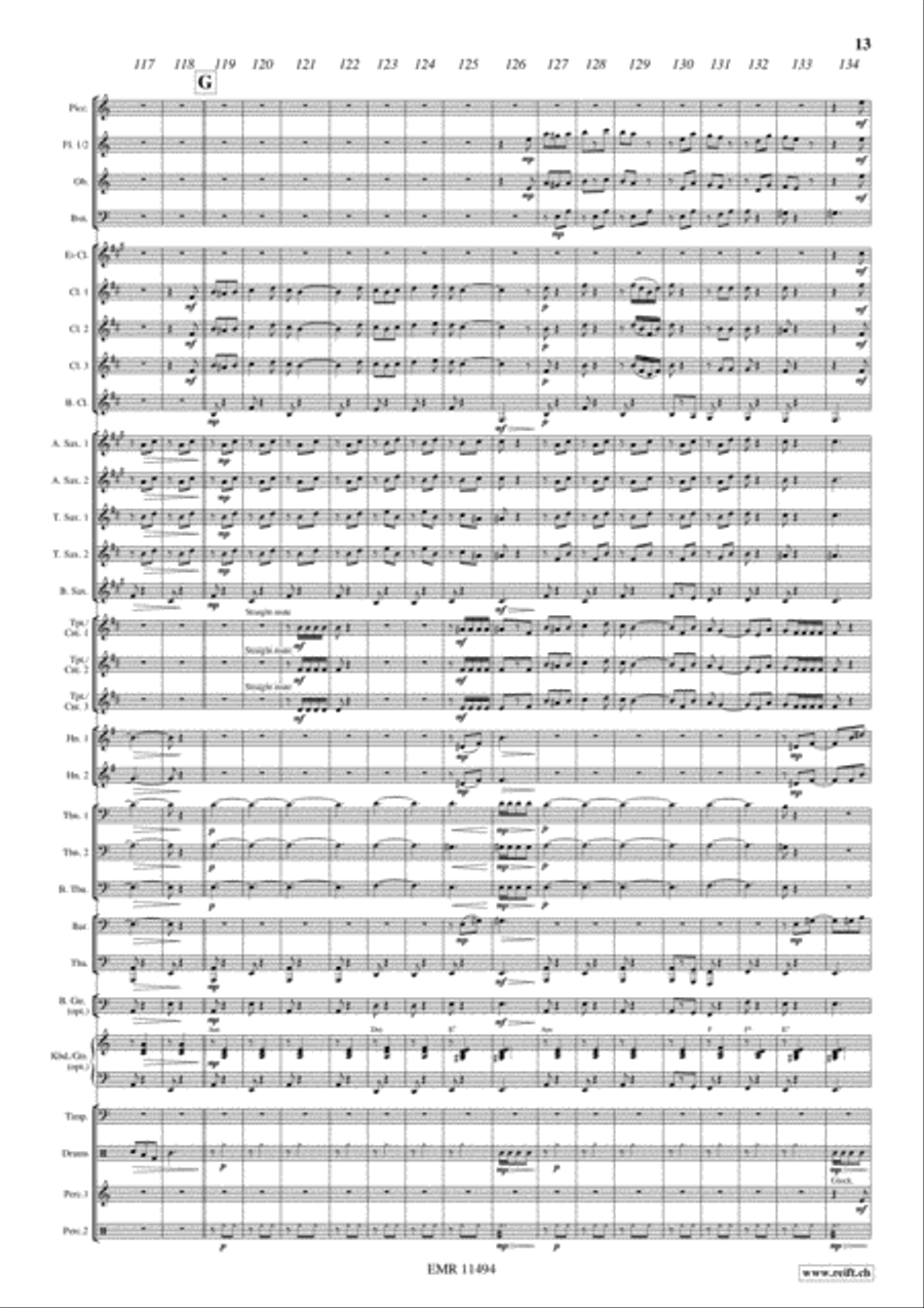 Flight To Sevilla Concert Band scores gallery preview page 14