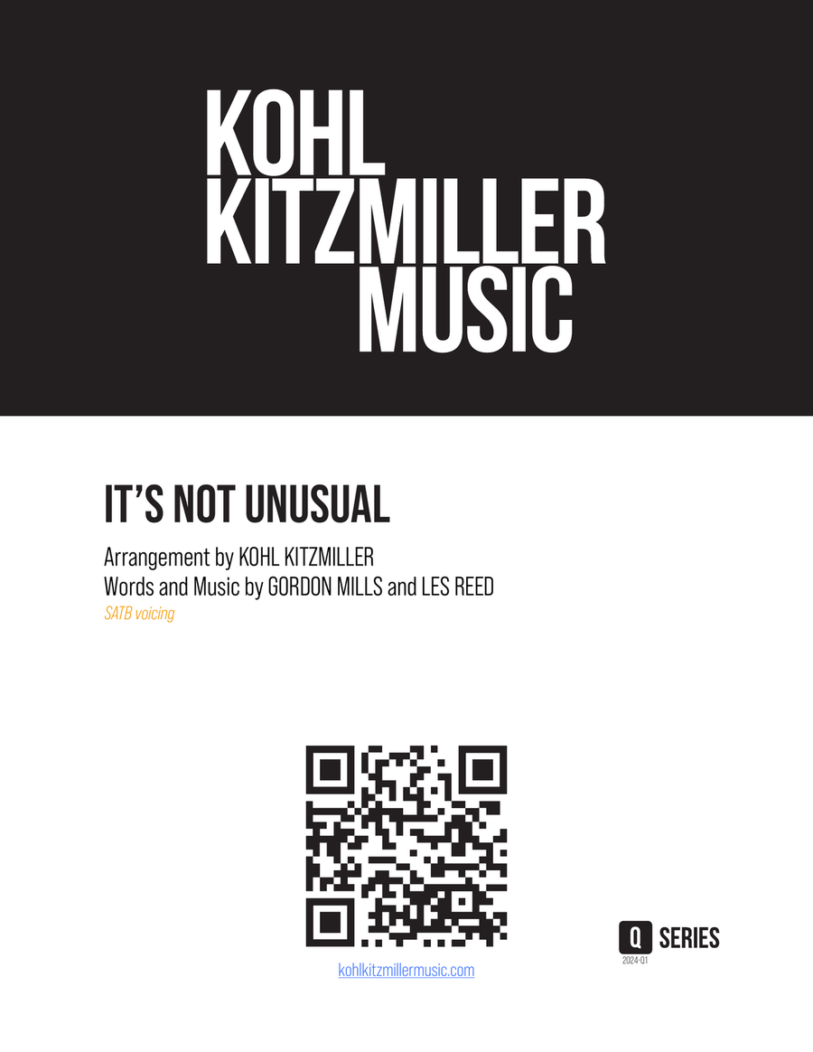 It's Not Unusual 4-Part scores gallery preview page 1