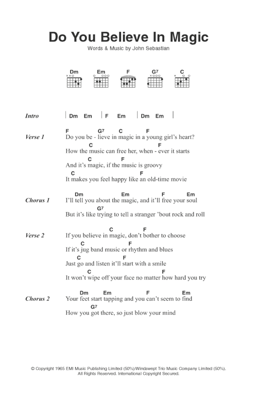 Do You Believe In Magic Do You Believe In Magic Acoustic Guitar scores gallery preview page 1