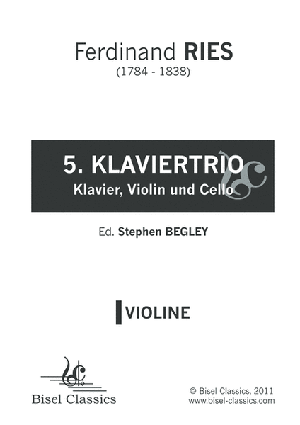 5. Klaviertrio - Klavier, Violin und Cello - Violin Part