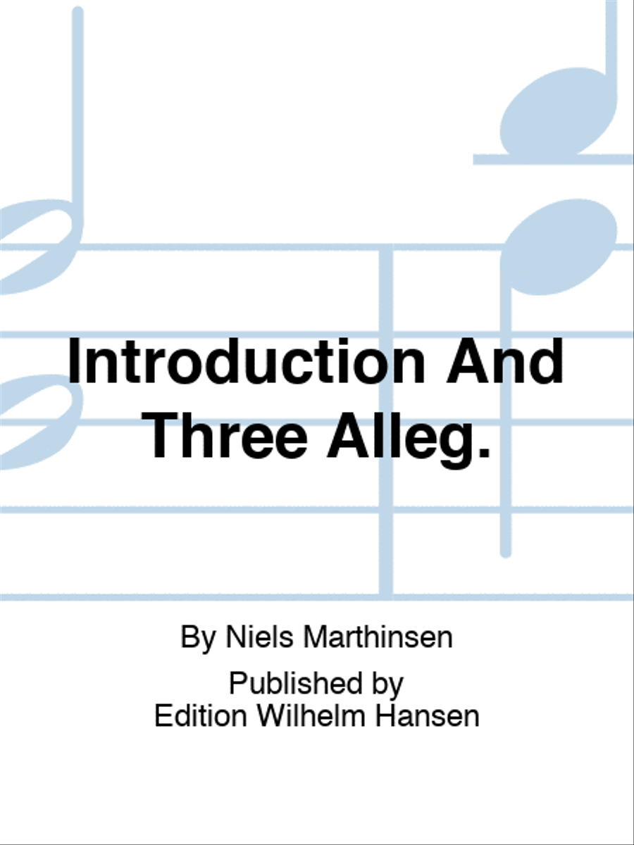 Introduction And Three Alleg. Bass Clarinet scores gallery preview page 1