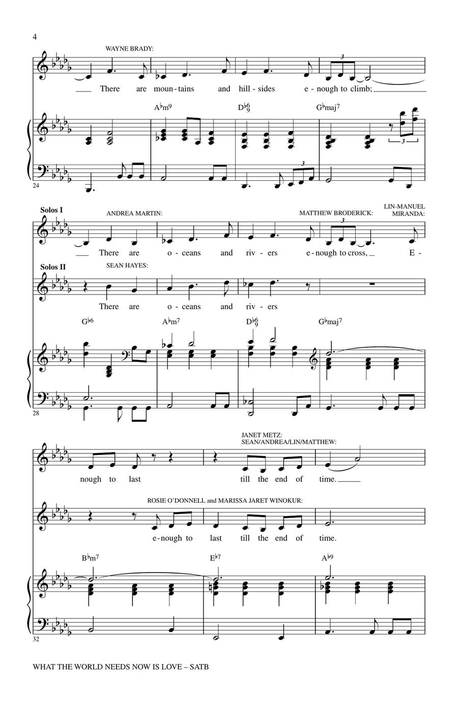 What The World Needs Now Is Love 4-Part scores gallery preview page 3