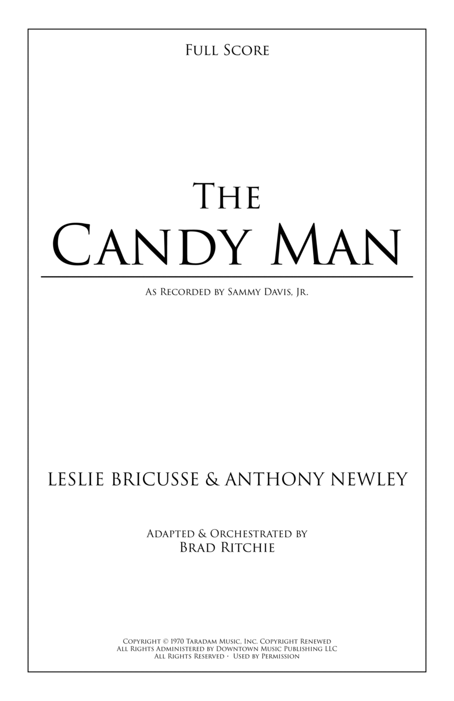 The Candy Man Full Orchestra scores gallery preview page 1