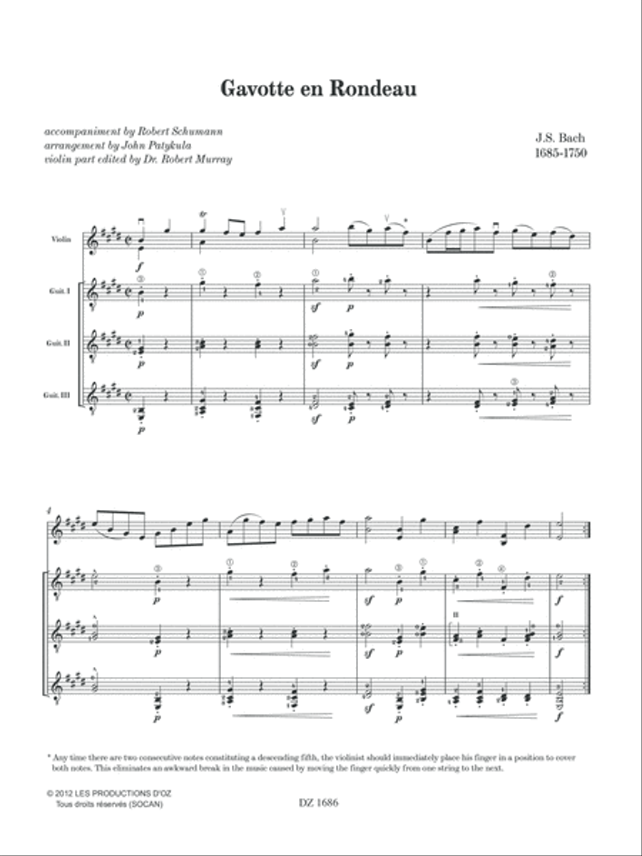 Gavotte en Rondeau Guitar Ensemble scores gallery preview page 4